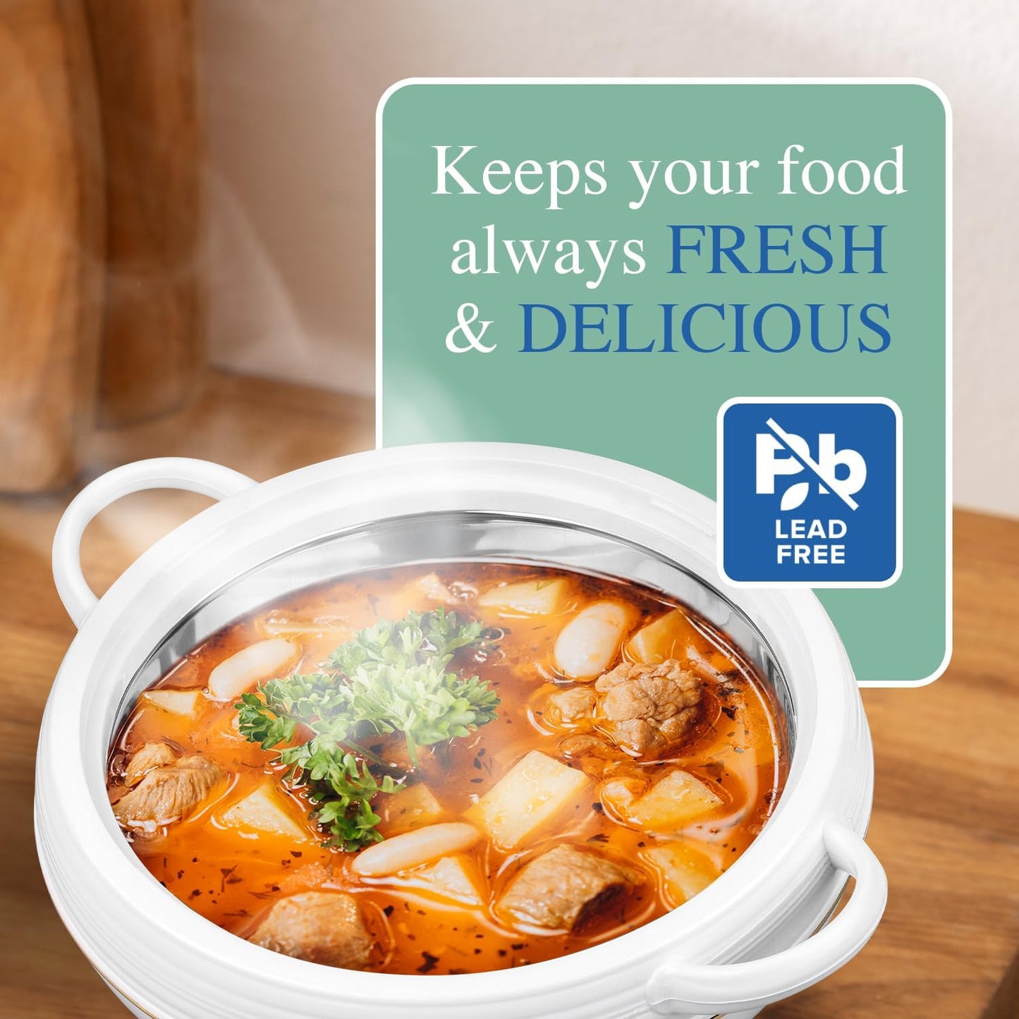 Food Warmer Hot Pot Set Of Insulated Casseroles