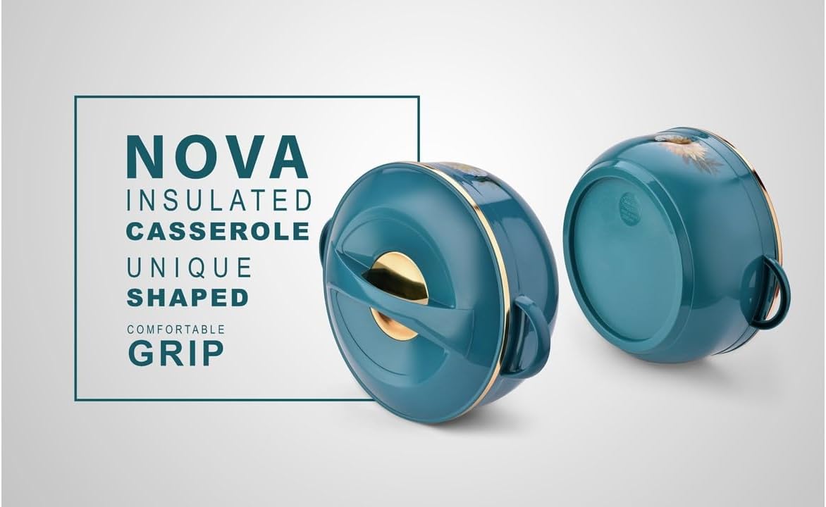 Nova Food Warmer Hot Pot Set Of Insulated Casseroles 7.5, 12, 16 Liter