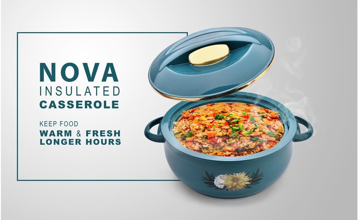 Nova Food Warmer Hot Pot Set Of Insulated Casseroles 7.5, 12, 16 Liter